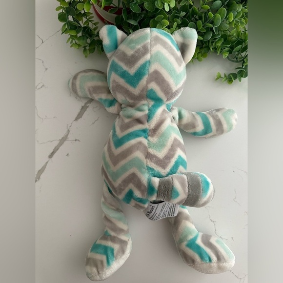 Little Miracles Blue Grey Plush Teddy Bear Stuffed Animal Rattle Baby Toddler - Picture 7 of 7